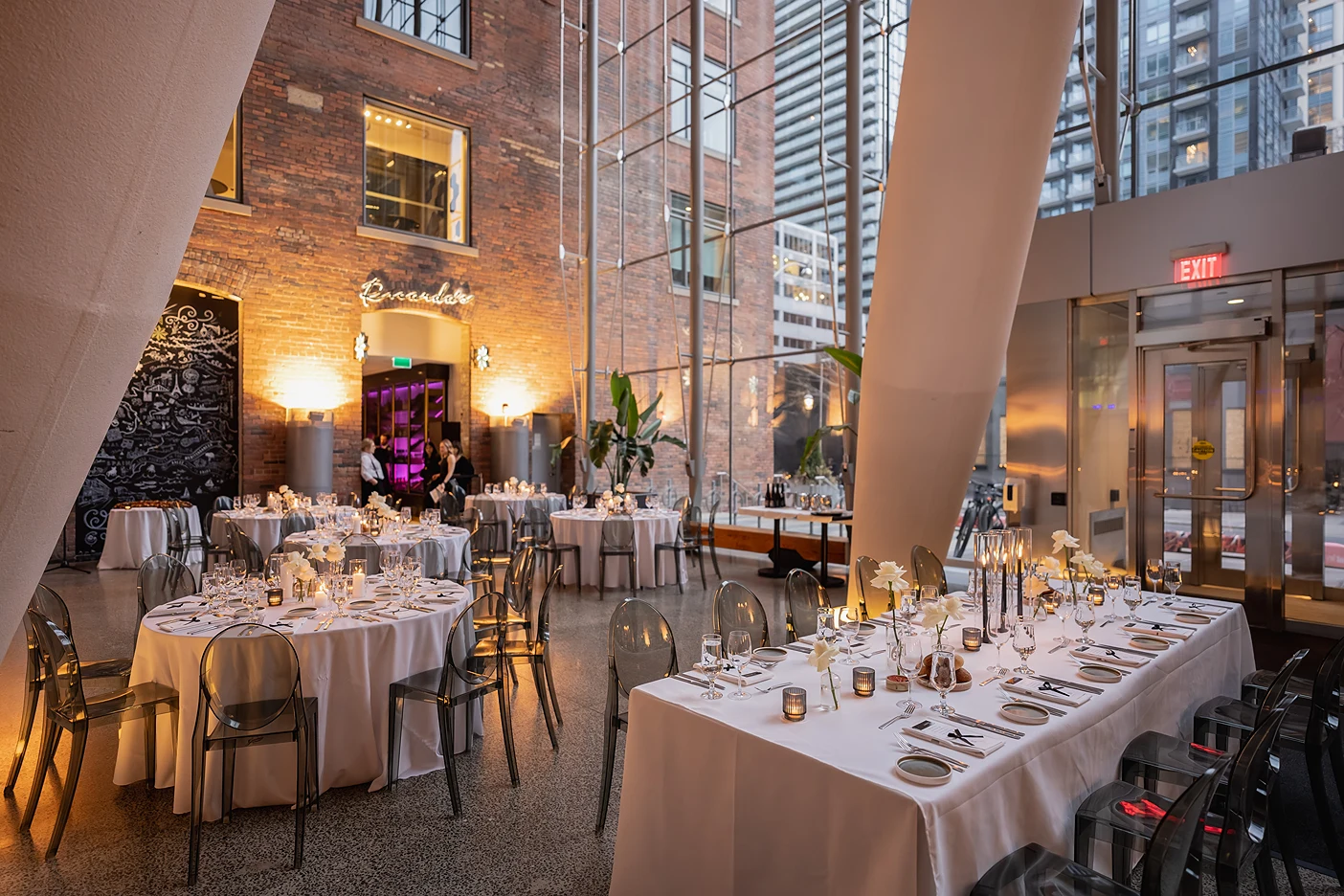 wedding reception set up in Ricarda's