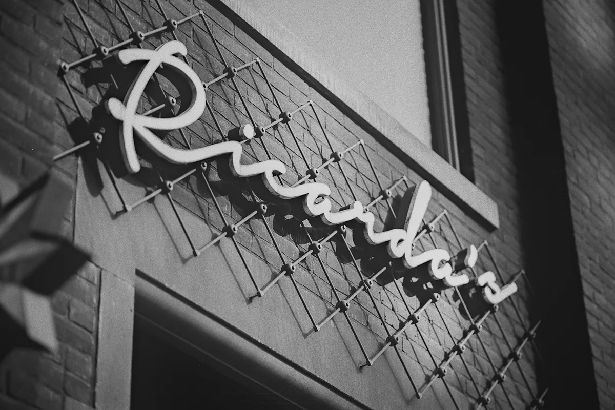 The exterior sign of the reception venue, Ricarda's