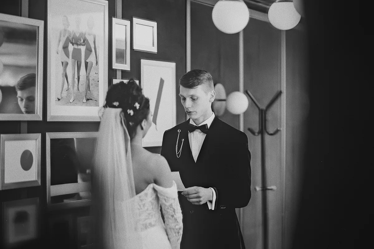 Konrad reads his private vows to Cherise